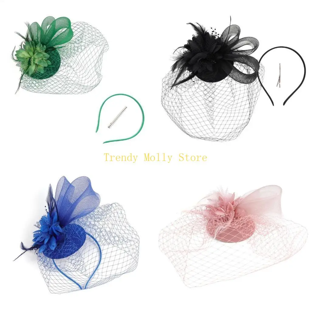 

N5KB Цветочная повязка на голову шляпа шляпа 1920 -х