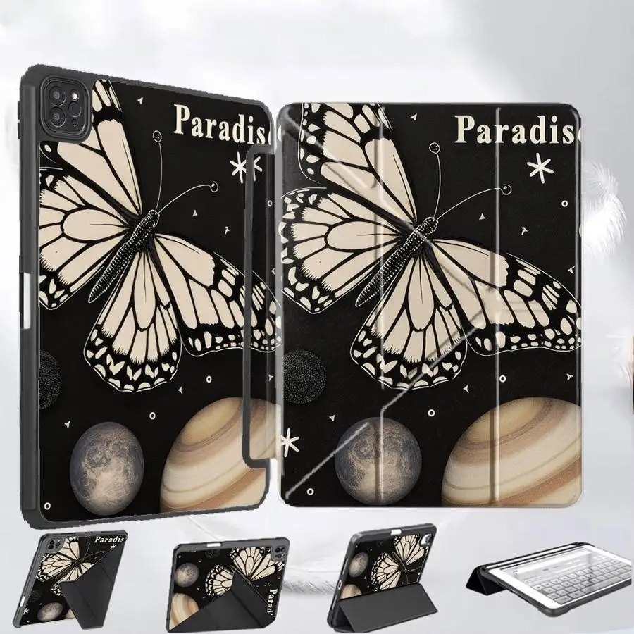

Holder Cover Tablet Case For iPad Pro 11th 10th 9th 8th 7th 12.9inch Mini 6 7 Pro 2025 Air 4 5 M3 M2 M4 11inch Butterfly Cosmic