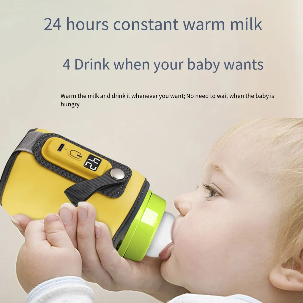 Baby Bottle Thermos Cover Portable Multi-level Milk Warmer Intelligent Temperature Adjust Universal Milk Warmer Insulation Cover