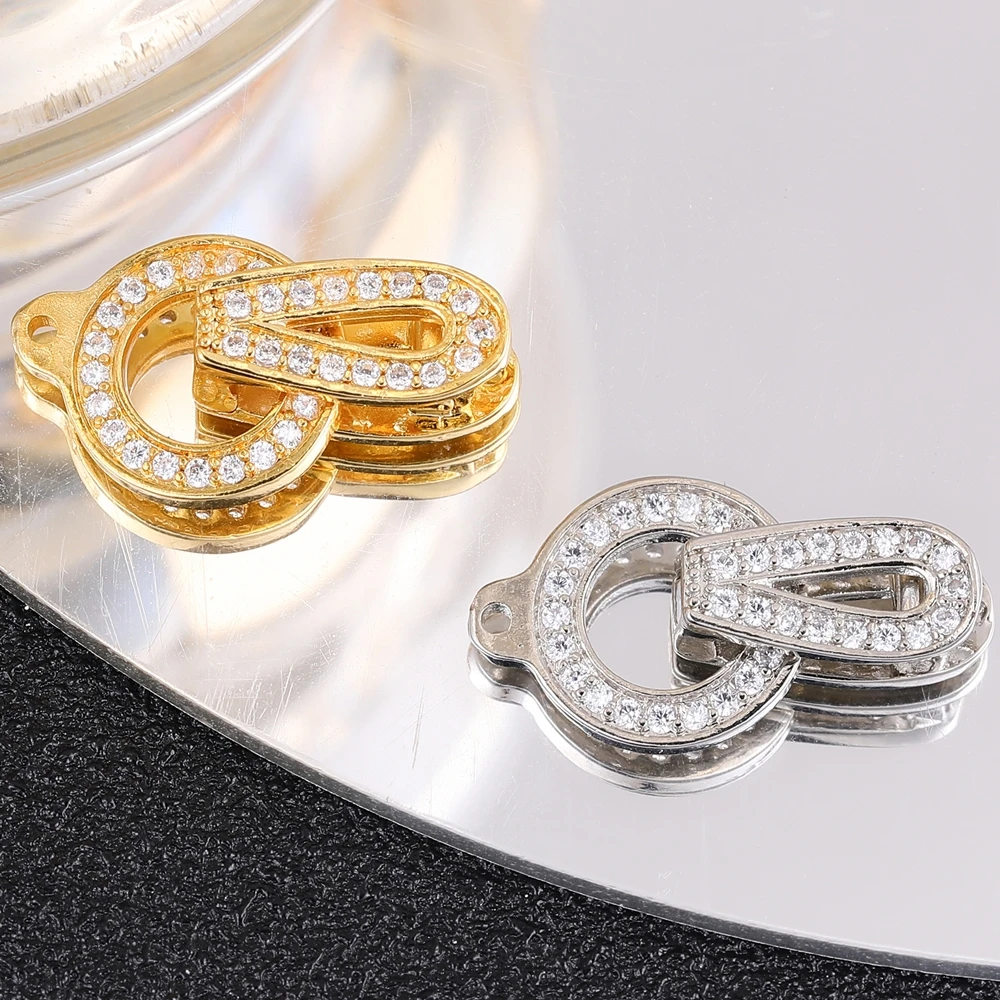 Juya handgemachte 18K Gold versilbert Verschluss Bail Connector Verschlüsse Zubehör für Handarbeiten Perlen Perlen Schmuckherstellung – Detail 15