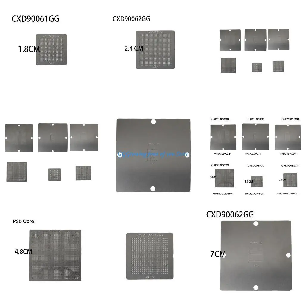 H9EB 0.55mm 직접 난방 스텐실 템플릿 P5 마더 보드 수리를위한 교체
