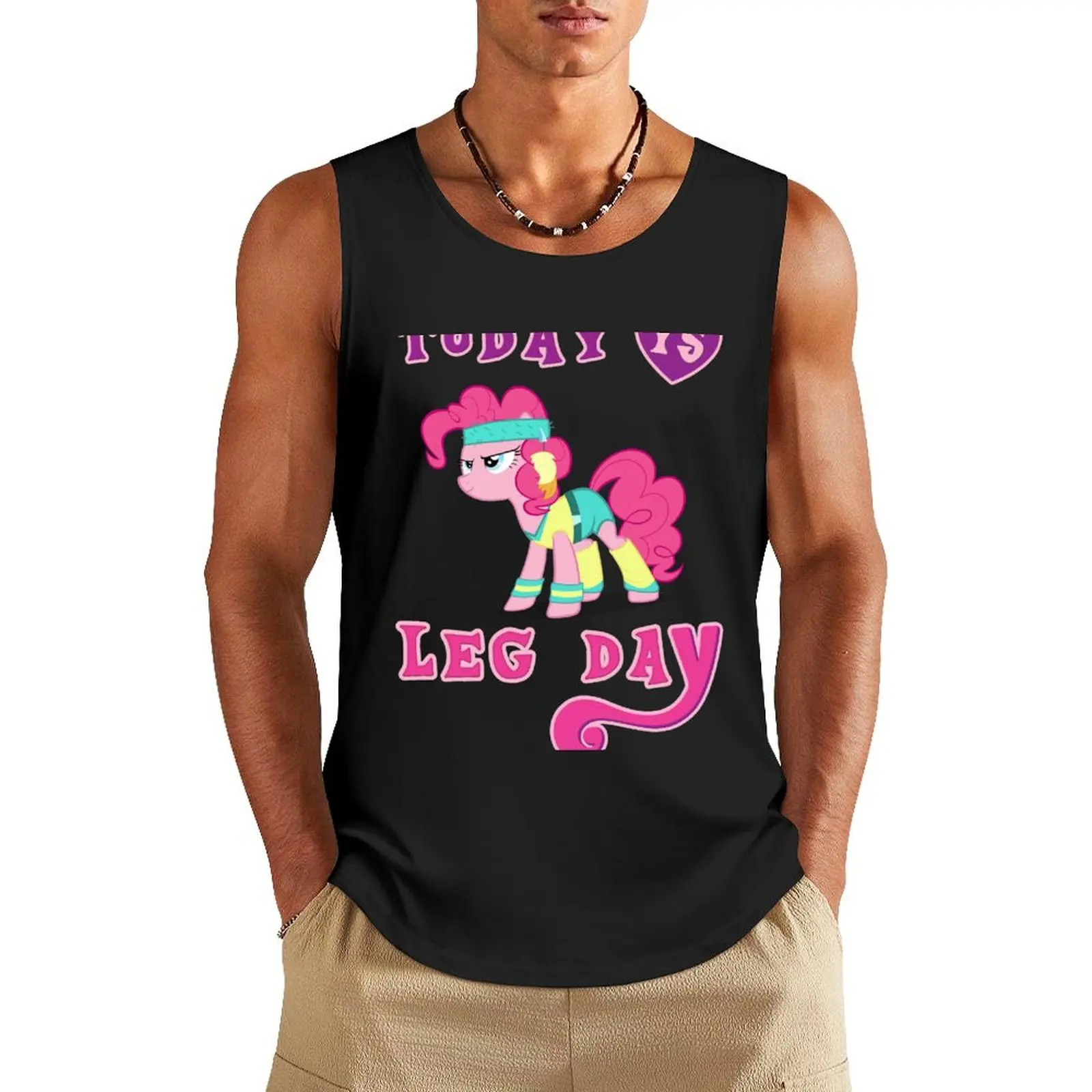 

Today Is Leg Day Gym Motivation Pony Fitness Tank Top sleeveless vest men male top gym t-shirts man