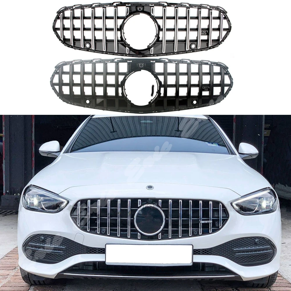 

Car Front Racing Facelift Grill Upper Bumper Grilles Fit For Mercedes-Benz W206 C-Class C200 All-Terrain C220 d Estate 2022+