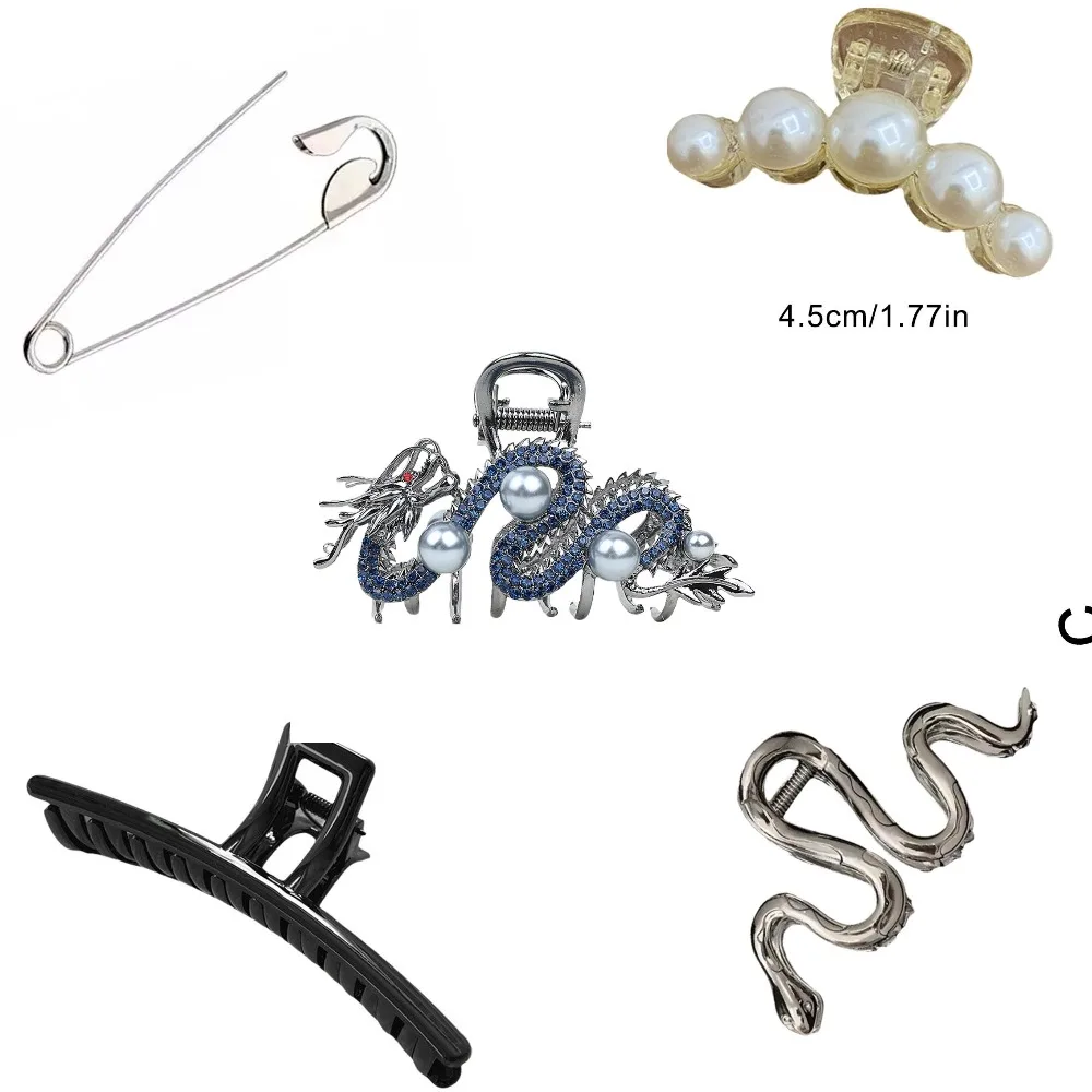 جديد إمرأة أغطية الرأس إكسسوارات الشعر موضة كبيرة الحجم دبابيس الأمان شوك الشعر إكسسوارات الشعر مشبك شعر