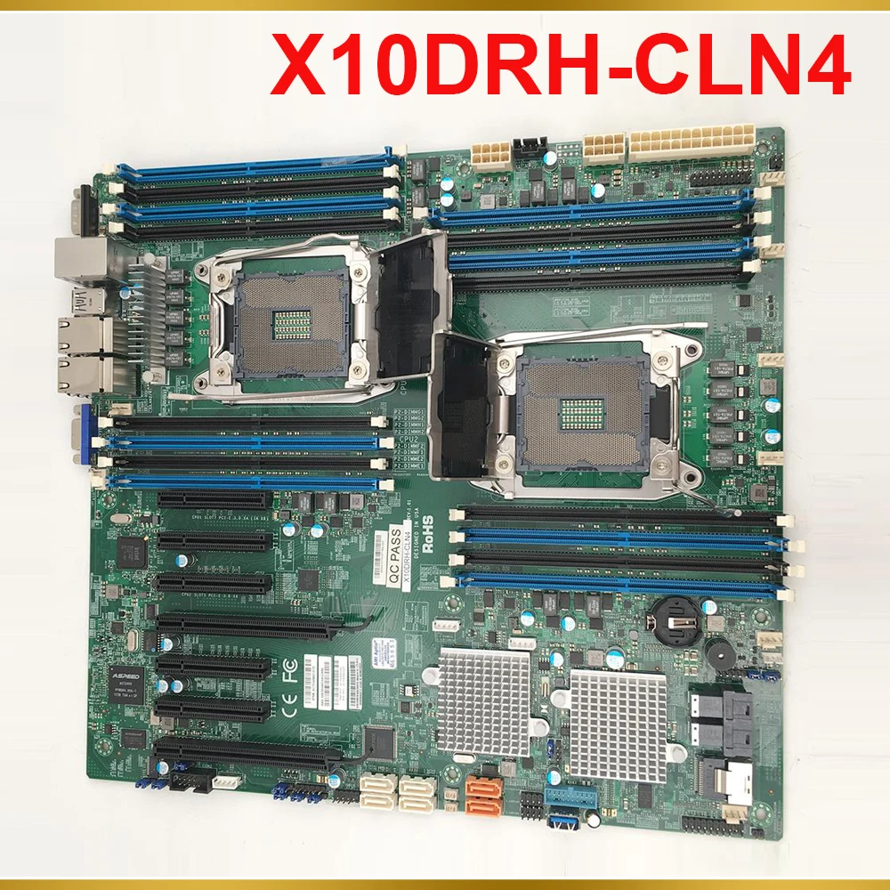 

For Supermicro Server Motherboard E5-2600 v4/v3 Family Quad 1GbE LAN SAS3 (12Gbps) LGA2011 DDR4 X10DRH-CLN4