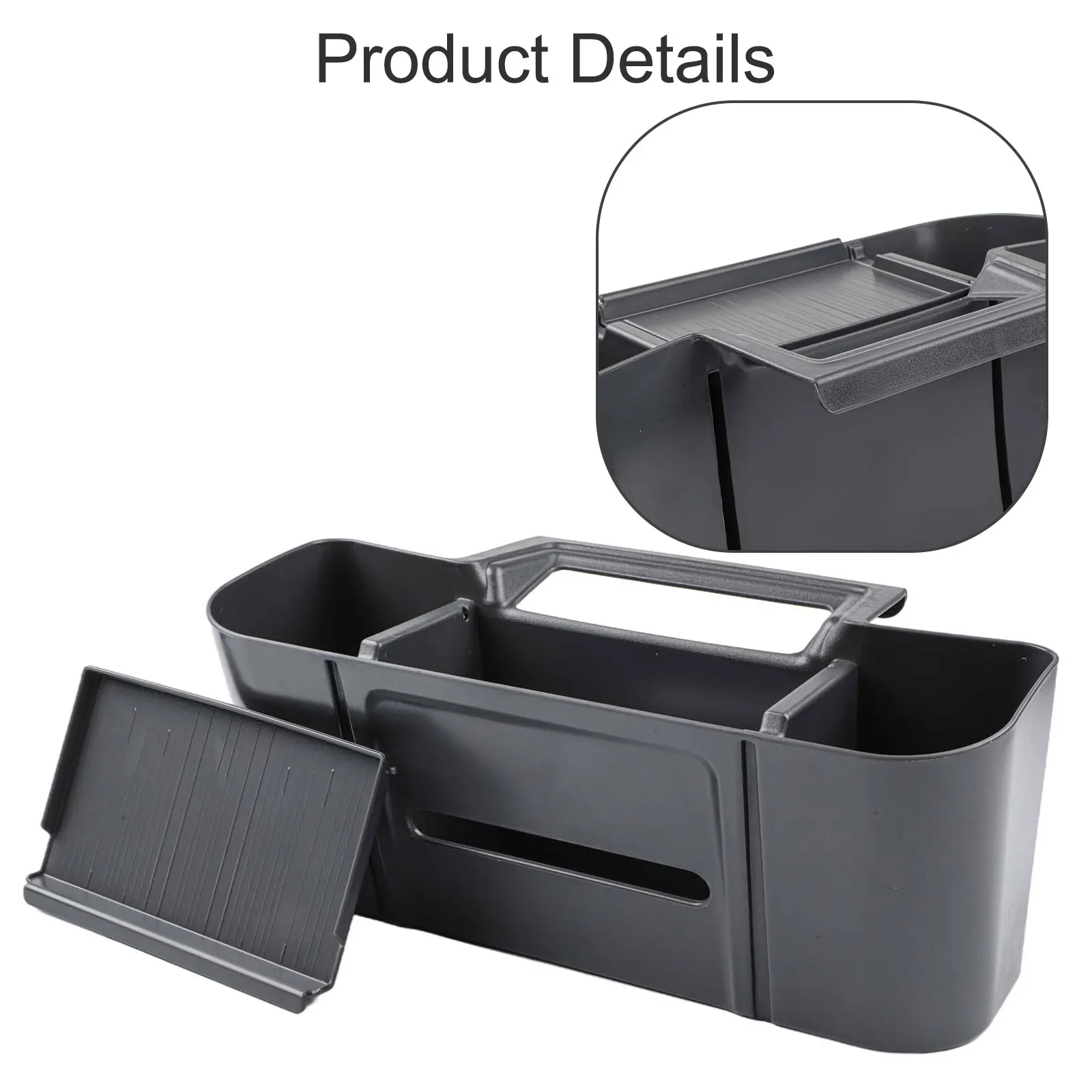 

Rear Center Console Armrest Organizer Designed for Toyota For Sienna 2021 through 2026 Flat Cover or Stand Type