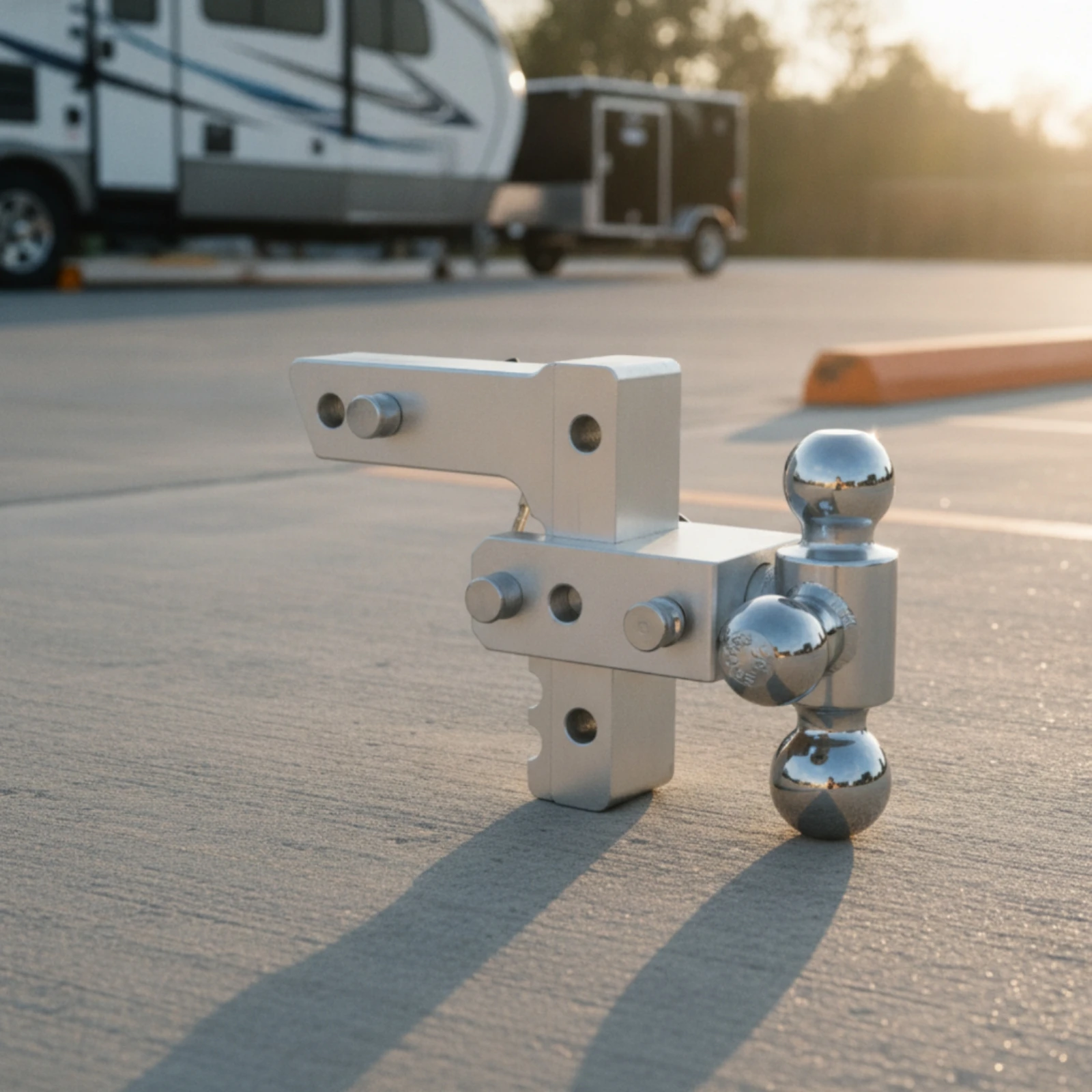 Three-Ball Adjustable Trailer Hitch Versatile Adjustable Truck Trailer Hitch Long-Lasting Corrosion-Resistant for Rv Drivers