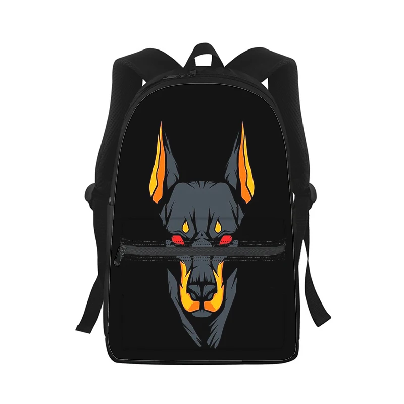 Doberman cool dog-mochila con estampado 3D para hombre y mujer, bolso escolar para estudiantes, mochila para ordenador portátil, bolso de hombro de viaje para niños