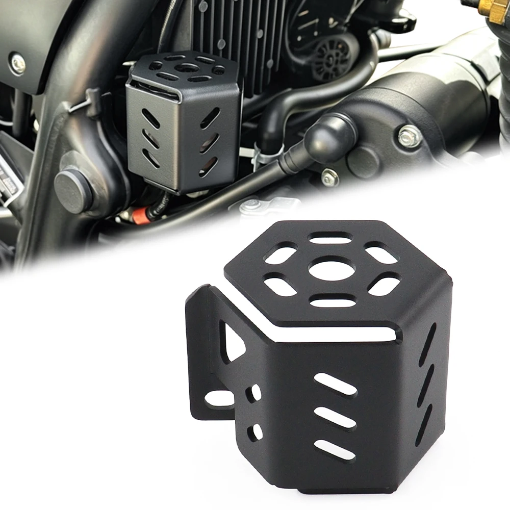 

For Royal Enfield Himalayan 411 2016-2023 SCRAM 411 2022-2024 Motorcycle Rear Brake Fluid Reservoir Guard Cover Protect Aluminum