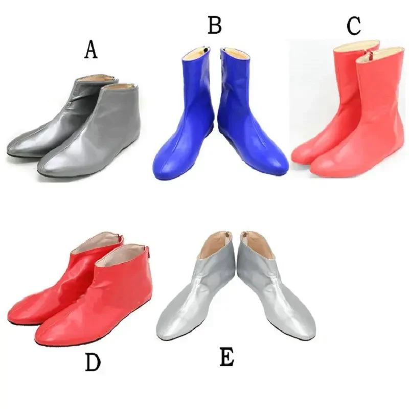 Universal cos shoes Red short boots Blue boots Silver short boots Solid color shoes Cosplay