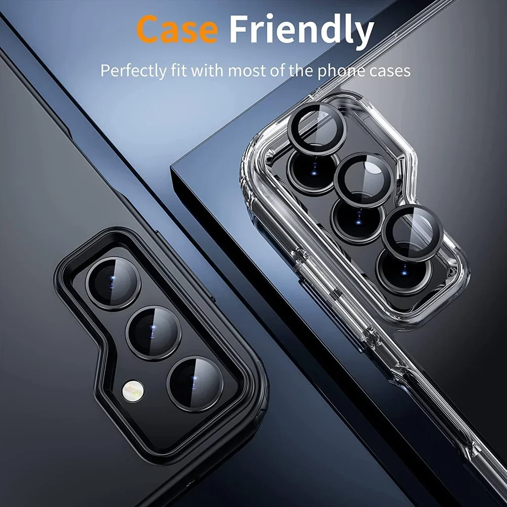 HD gehärtetes Glas Objektivschutzfolie für Samsung Galaxy S26 S25 Edge S24 Ultra Plus 9H Legierungsring Anti-Kratz-Glas-Objektivdeckel