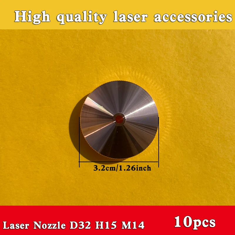10 Stück Faserlaserdüsen, D32 M14 H15 Düsen 1.2 1.5 2.0 2.5 3.0 Einzel- und Doppeldüsen von Raytools WSX für Laserschneidmaschinen – Detail 5