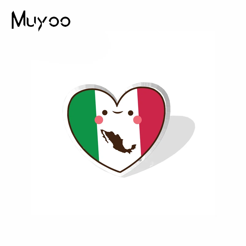 2023 New Arrival Fashion Mexican Culture Love Mexico Handcraft Epoxy Acrylic Resin Lapel Pins Badge Pin