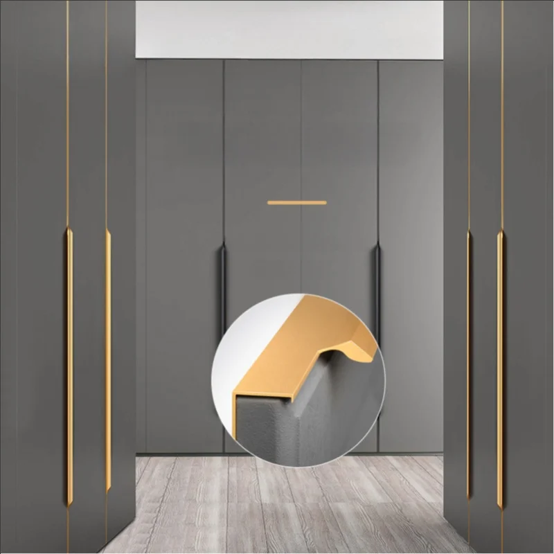 300-1000MM High-Quality 5-Color Aluminum Alloy Invisible Handles-Modern Minimalist Recessed Pulls/Cabinets/Drawers/Cabinet Doors