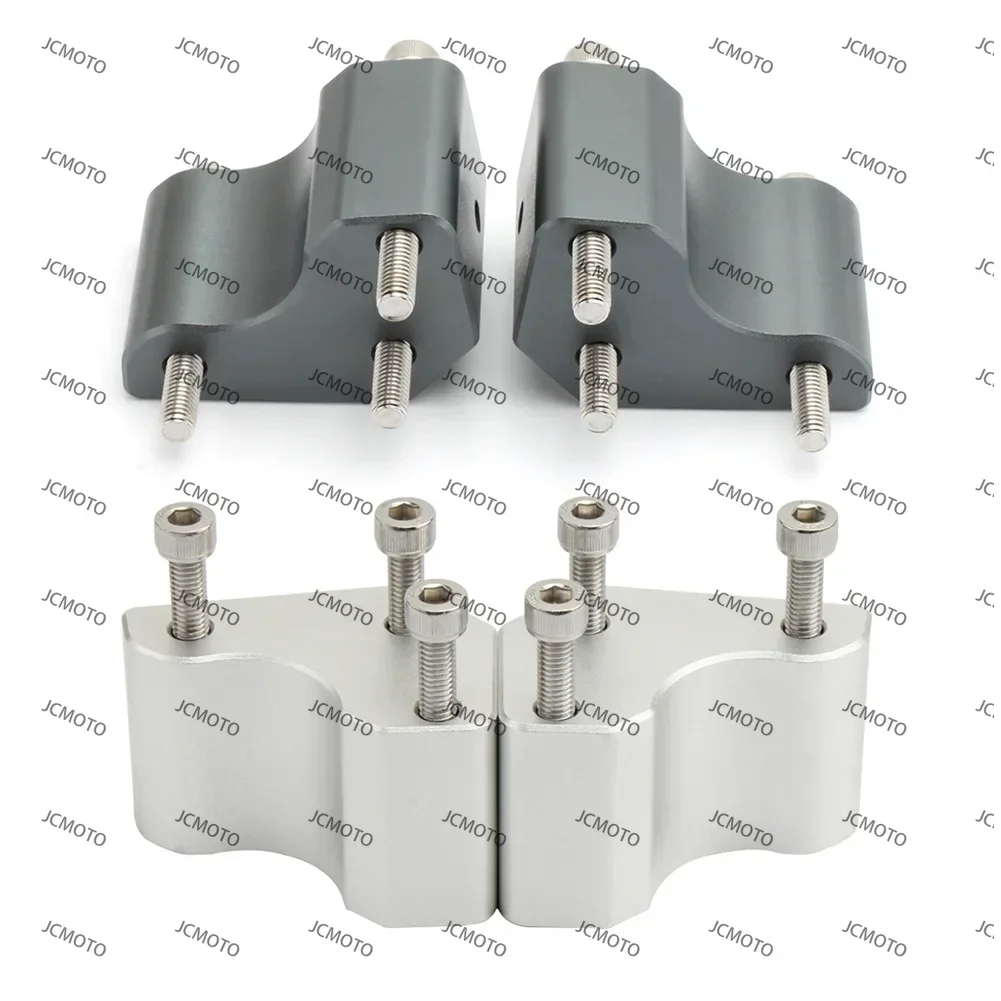 for Kawasaki Concours 1400 ABS 1400GTR 2008-2022 Titanium/Silver Aluminum Motorbike Handlebar Riser Spacer Kit