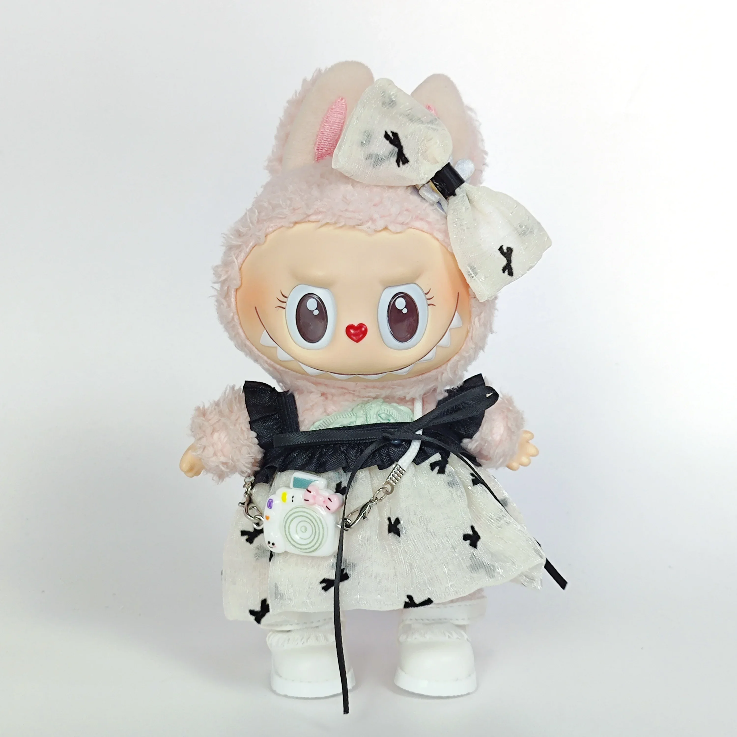 17 см кукольная одежда Labubu, милая модная одежда V1V2 Idol, детский подарок «сделай сам», платье Labubu, плащ, подарочная одежда, аксессуары для волос Ropa