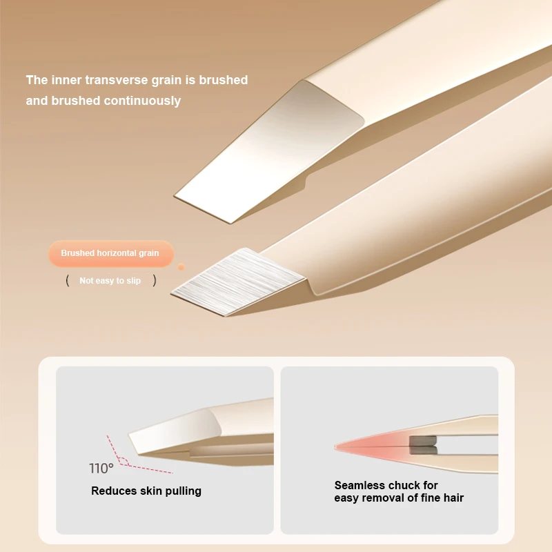 Pincettes à sourcils de haute précision, artefact de barbe, pincettes à faux cils, ensemble spécial pour hommes, épissage de cheveux diagonales