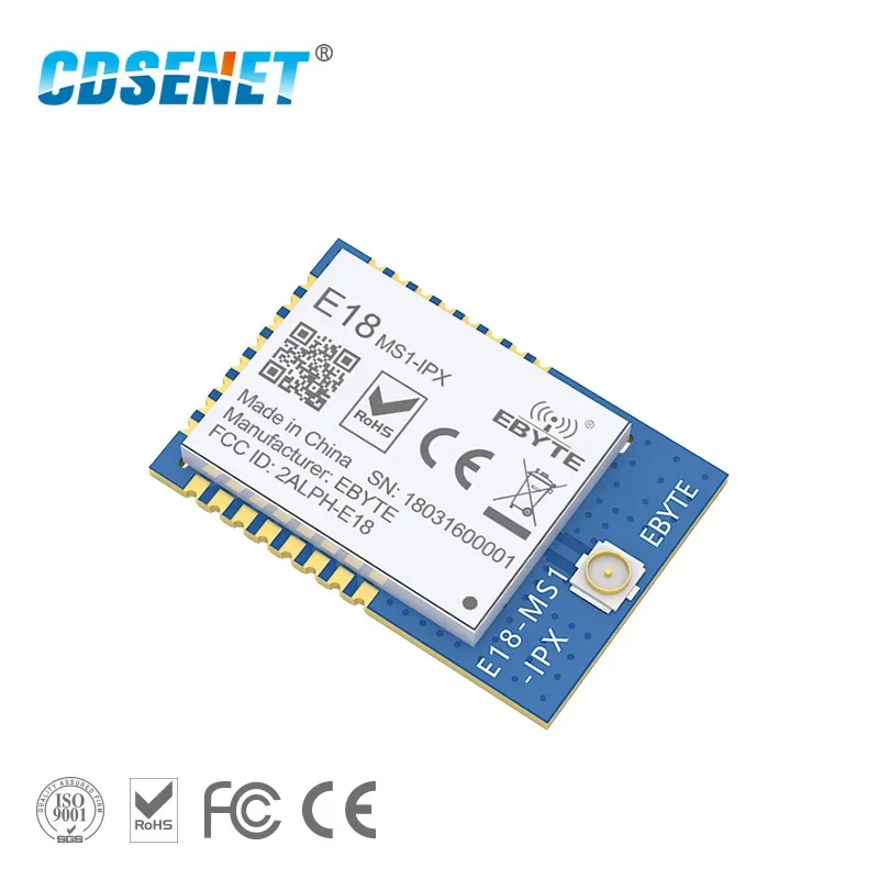 Zigbee CC2530 2,4 ГГц беспроводной радиочастотный модуль CDSENET E18-MS1-IPX 2,4 ГГц беспроводной передатчик и приемник с последовательным портом SOC Zigbee