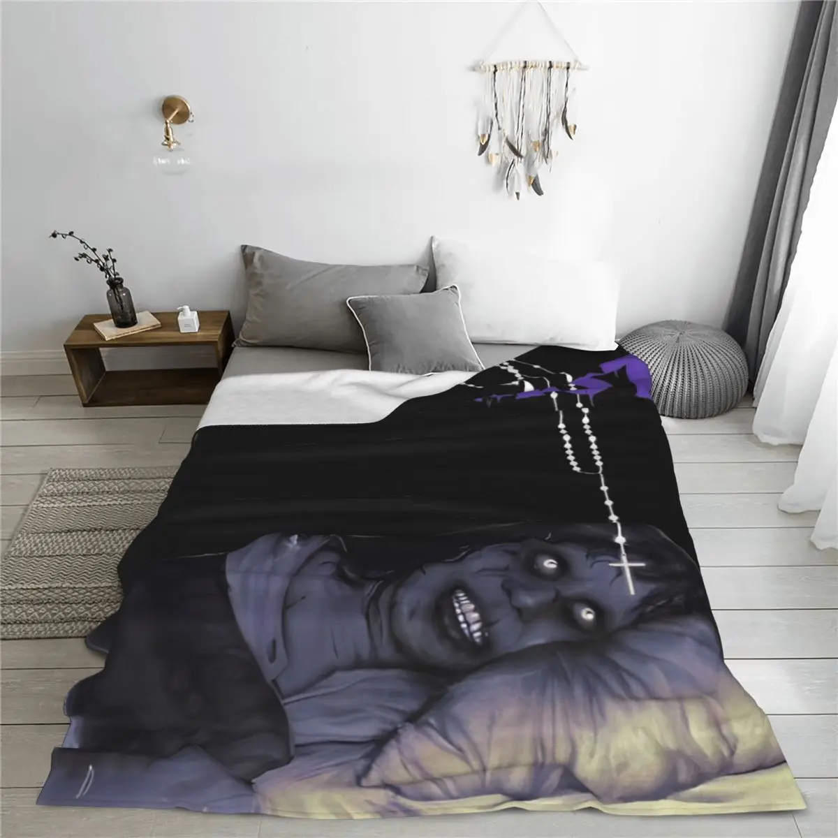 The Exorcist Horror Movie Coral Fleece Plush Throw Blanket Blankets for Sofa Travel Ultra-Soft Bed Rug