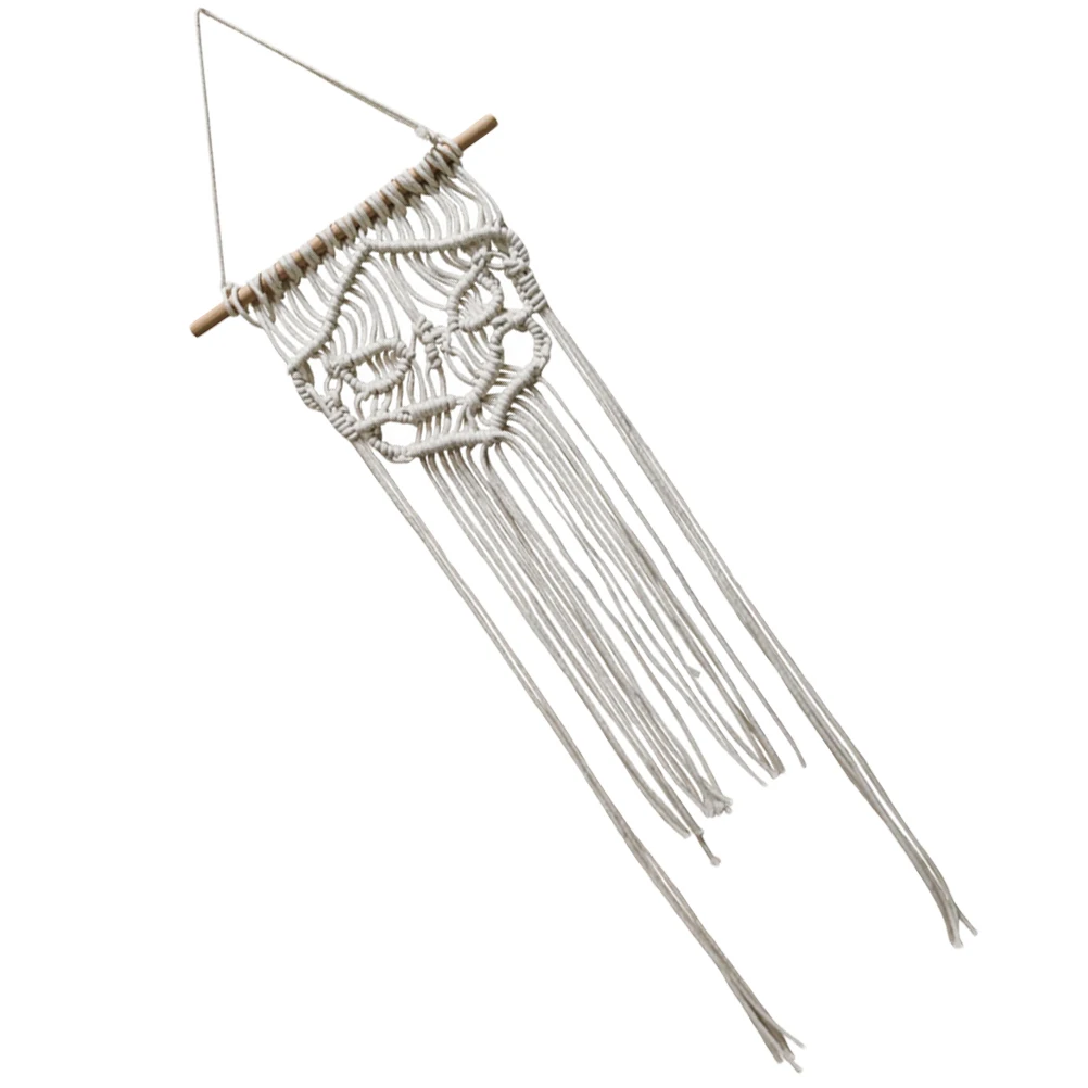 

Bohemian Macrame Hanging Tassel Pendant Decorative Woven Tapestry Home Bedroom Handmade Cotton Rope Hanging Adornment Woven Wall