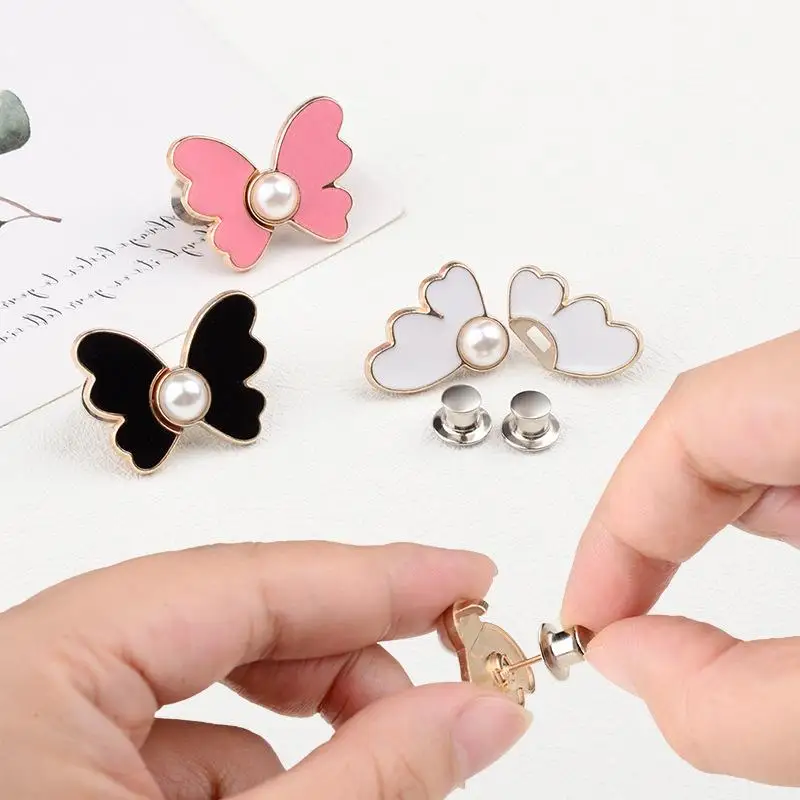 1 قطعة قابلة لإعادة الاستخدام فراشة الخصر جان زر دبوس لا خياطة الملابس المناسب أداة السراويل زر الديكور #3