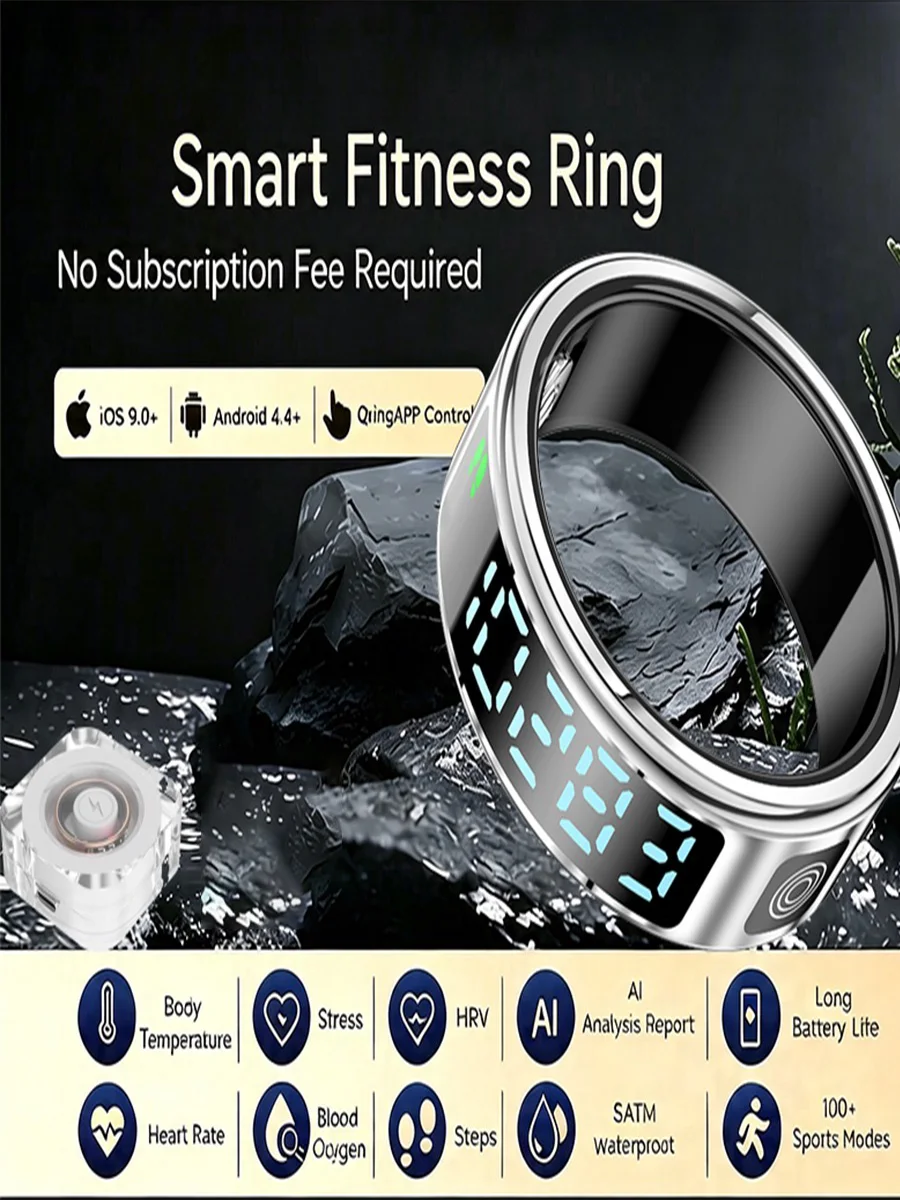 Blood Pressure Monitor - خاتم ذكي 2026 مع حاوية شحن