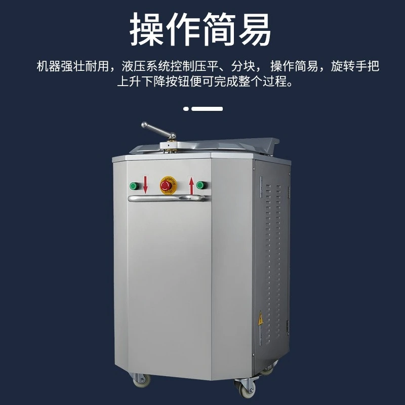 Hydraulique, cloison de pâte, machine de cuisine de supermarché, coupe de pâte