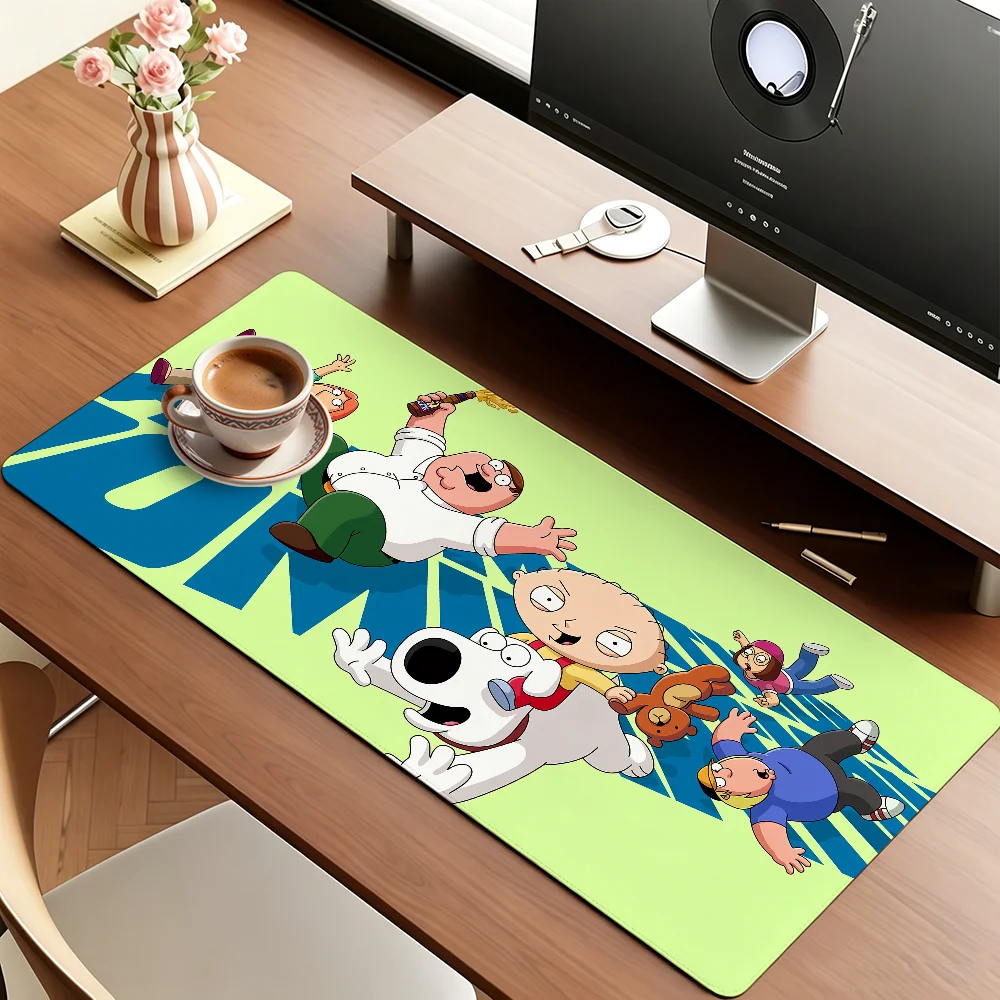 Cartoon F-Family G-Guy Mouse Pad Large Non-Slip Waterproof Mat Stitched Edge Keyboard Pad for Gaming Daily Office