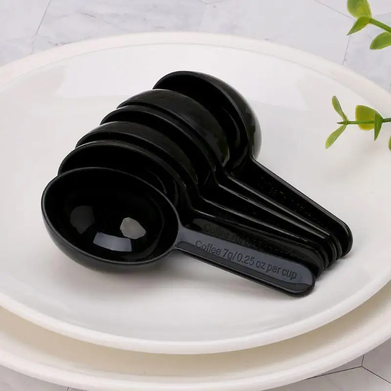 B46A Plastic Spoon Round Mouth Spoons with Handle Reusable