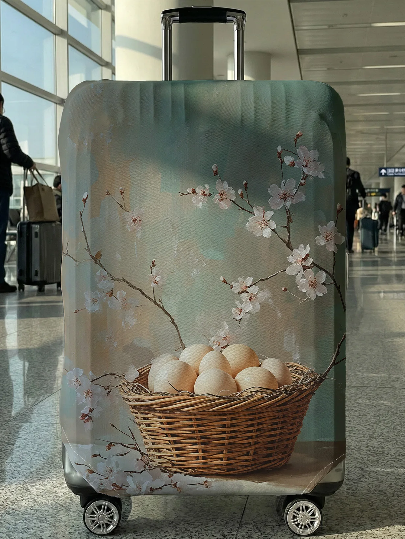 

Cherry blossom egg basket luggage protection cover, suitable for 18-32 inch luggage covers, luggage handle gloves, travel access