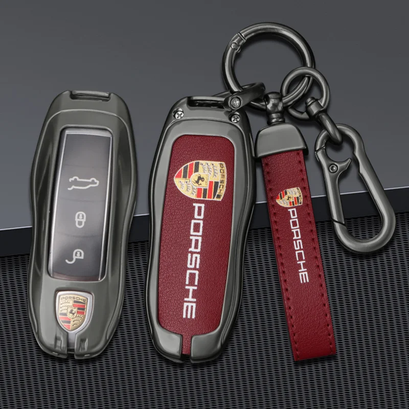 Liga de zinco caso chave do carro capa protetora escudo para porsche cayenne 911 996 macan panamera boxster 986 987 981 acessórios keyless