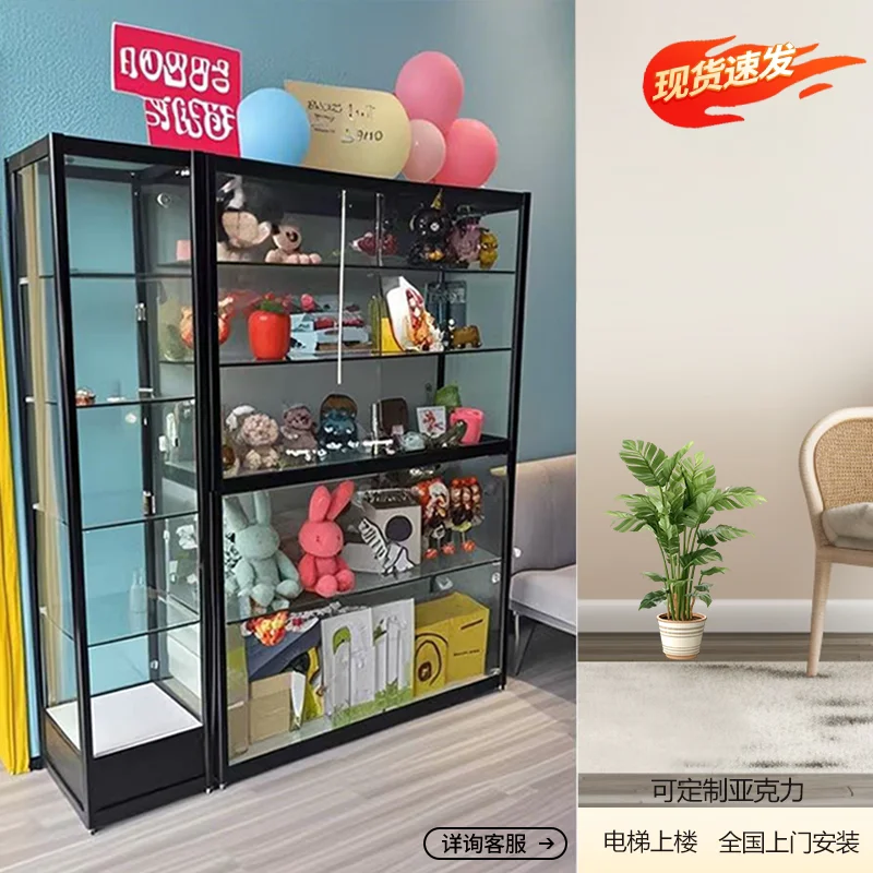 Figure model glass display cabinet, transparent display cabinet, custom sample display cabinet, household dustproof
