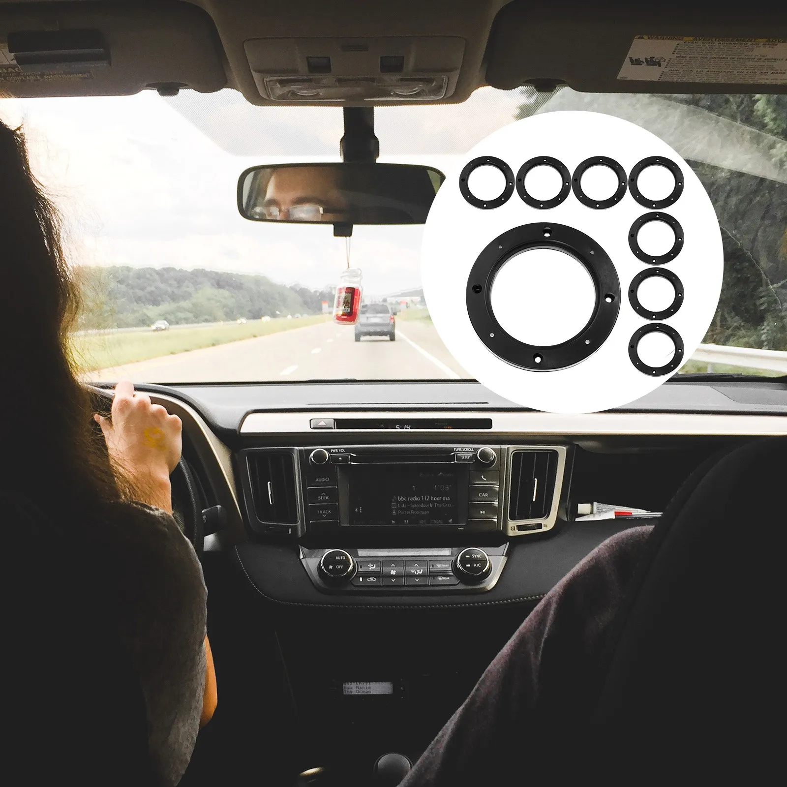 

4 пары кольцевых проставок для автомобильных динамиков из прочного АБС-пластика, адаптеры для крепления автозвука для автомобилей, грузовиков, лодок, фургонов