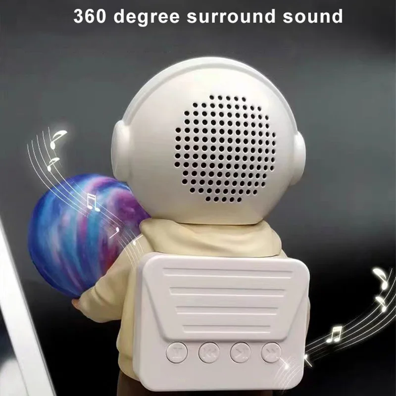 Portable Wireless Bluetooth Speaker Astronaut Spaceman Cool Audio HIFI Stereo Surround Multi-function Desktop Computer Soundbox