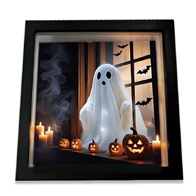 

HHO-Ghost Doll Light Ghost Emerging From Window Night Lamp For Cozy Halloween-Themed Home Decor Adding A Soft And Eerie Glow