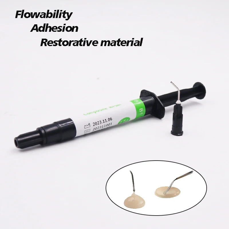 Dental Composite Resin Flowable Light Curing A2 And A3 Universal Shade Refill Syringe Acid Etch Gel Adhesive Bonding Whole Kit