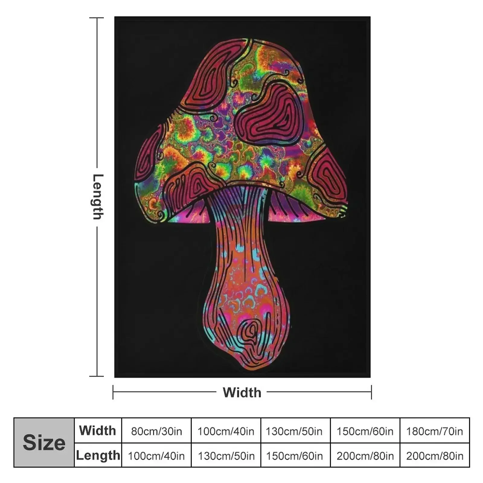 Fractal Shroom 2050 Throw Blanket couch cozy soft plush fuzzy picnic outdoor blanket