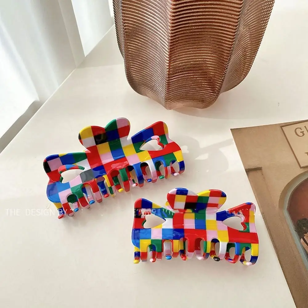 

Pattern Large Grab Clip y2k Heart Hollowed Out Female Hair Accessories Korean Style Headwear Girl Hair Clip Hair Claw