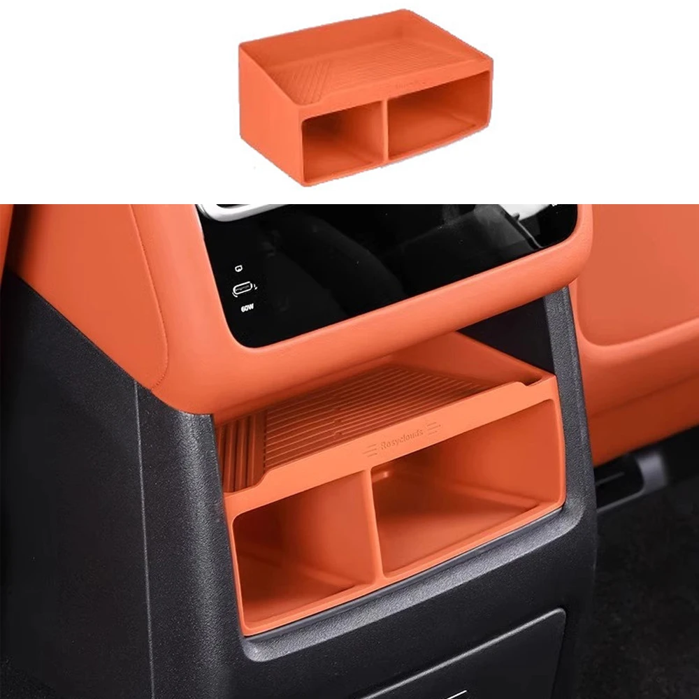 

Для Li LiXiang L7 2023 2024 2025: силиконовый органайзер для заднего отсека багажника, аксессуары для интерьера, органайзер для центрального подлокотника