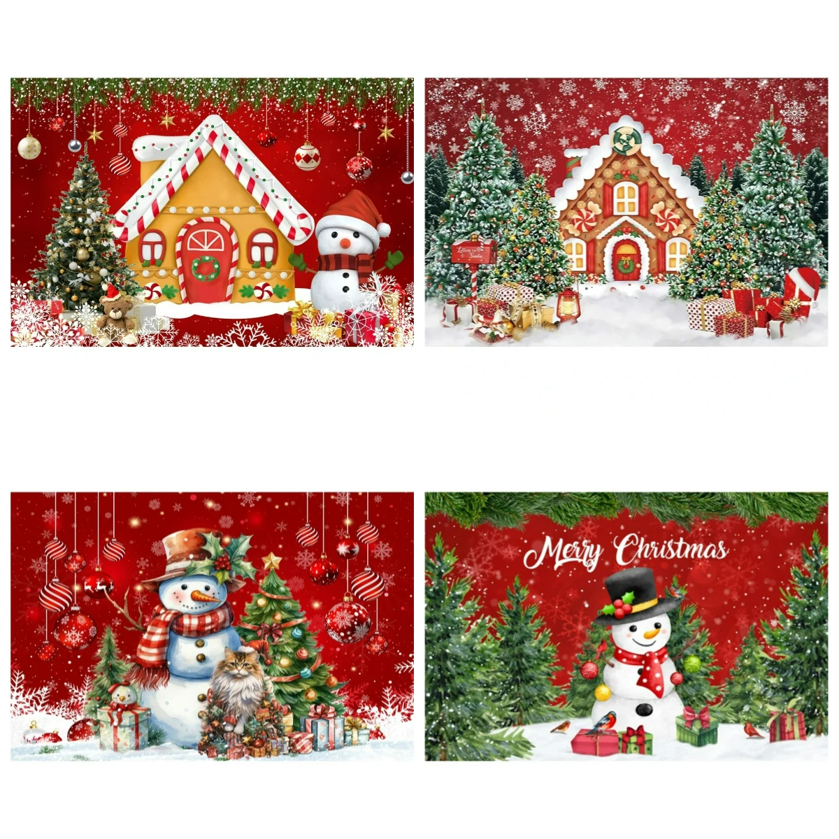 

Merry Christmas Backdrop Winter Snowflake Glitter Bokeh Sparkle Star New Year Red Xmas Ball Kids Portrait Photography Background