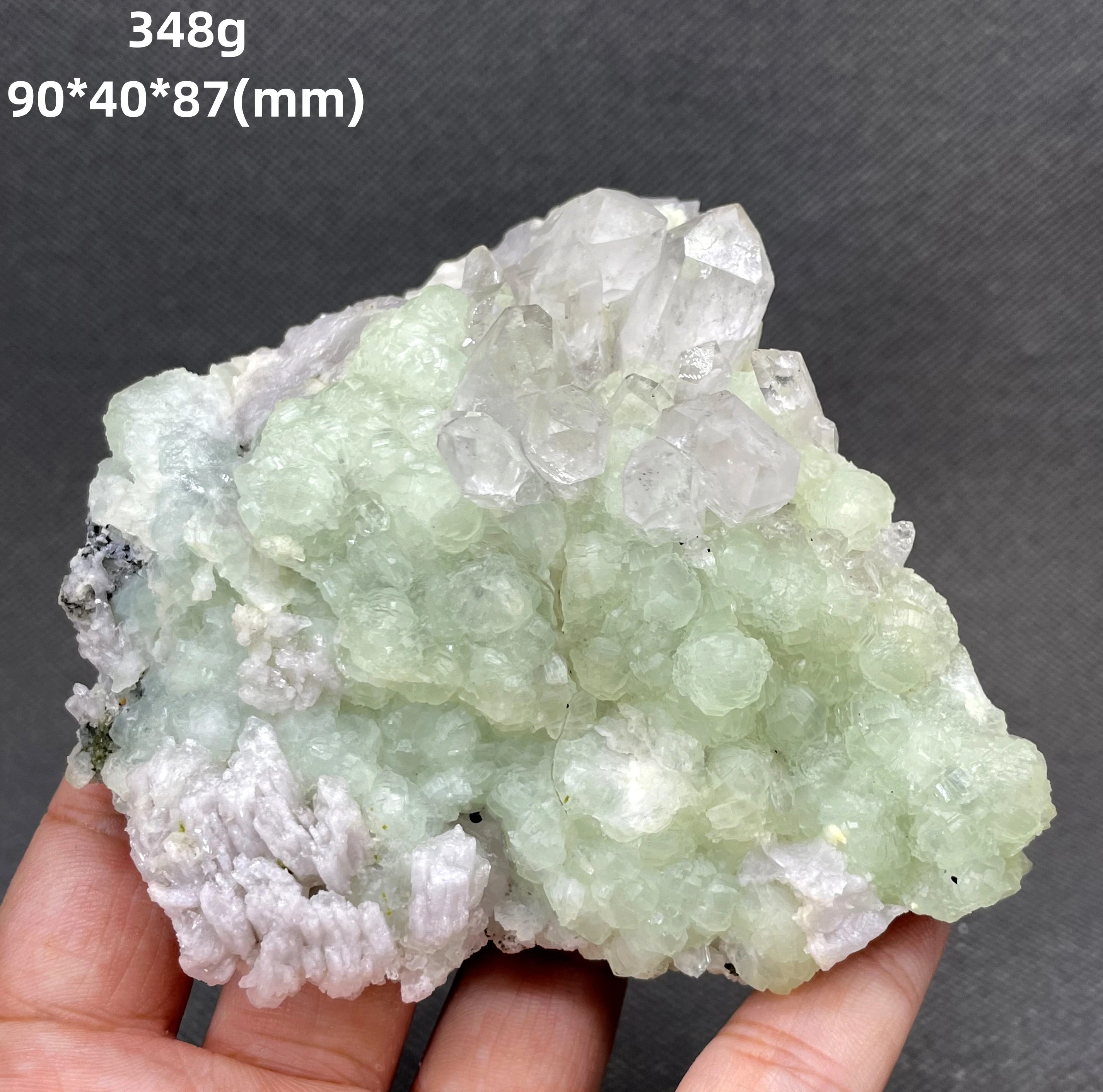 NEW! 100% Natural rare Prehnite and crystal symbiosis Mineral Specimens stones and crystals healing crystals quartz