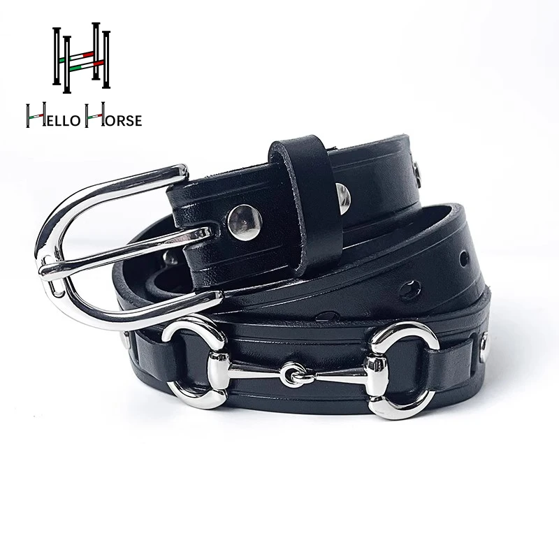 Hello Horse Equestrian Sports Belt Cowhide Belt Horse Riding Belt Casual Equestrian Belt Rider Equipment