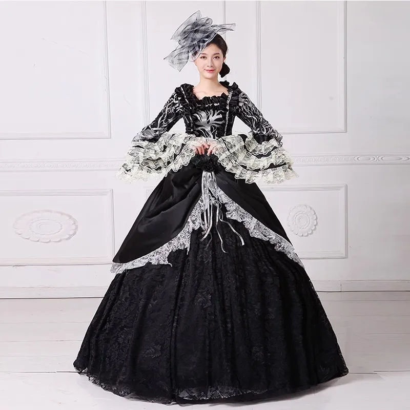 فستان المحكمة الكلاسيكي الأوروبي صور صور الدراما أداء المرحلة المنصة تنورة المرأة الكبار Vestidos Luxo Para Festa