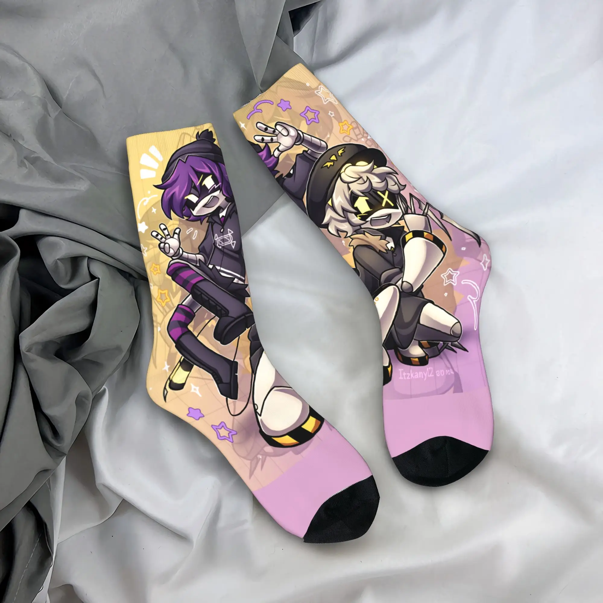 

Носки Murder Drones N с узором, чулки против пота, женские и мужские носки, средние мягкие осенние носки для бега для отдыха