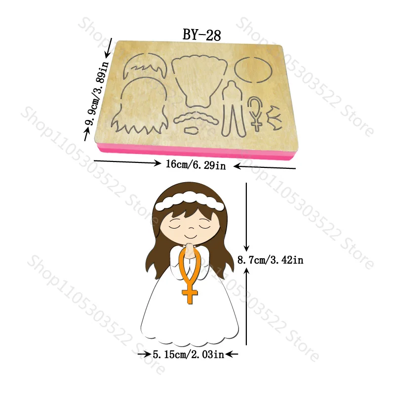

New girl Wooden Jesus Cutting Dies for Craft Machines Compatible with Popular Mold Cutting Devices BY-28