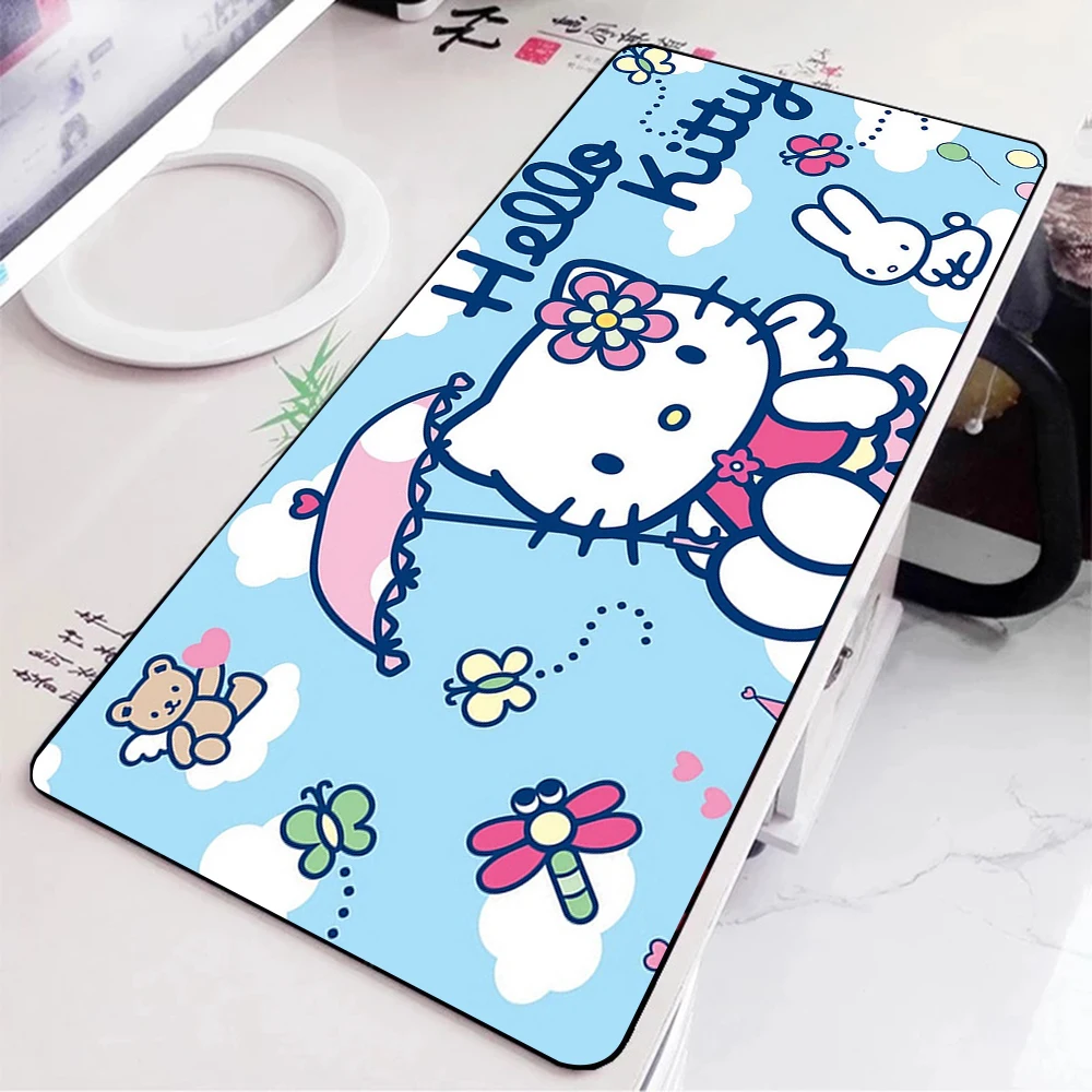 Cartoon Cute Hellos Kittys Mousepad HD Printing Computer Gamers Locking Edge Non-slip Mouse Pad XXL90x40cm Keyboard PC Desk Pad