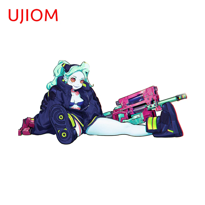 UJIOM Cool Girl Rebecca Wall Sticker Anime Figure Picture Personality Edgy Decal Vinyl Waterproof Room Decoration Accessories