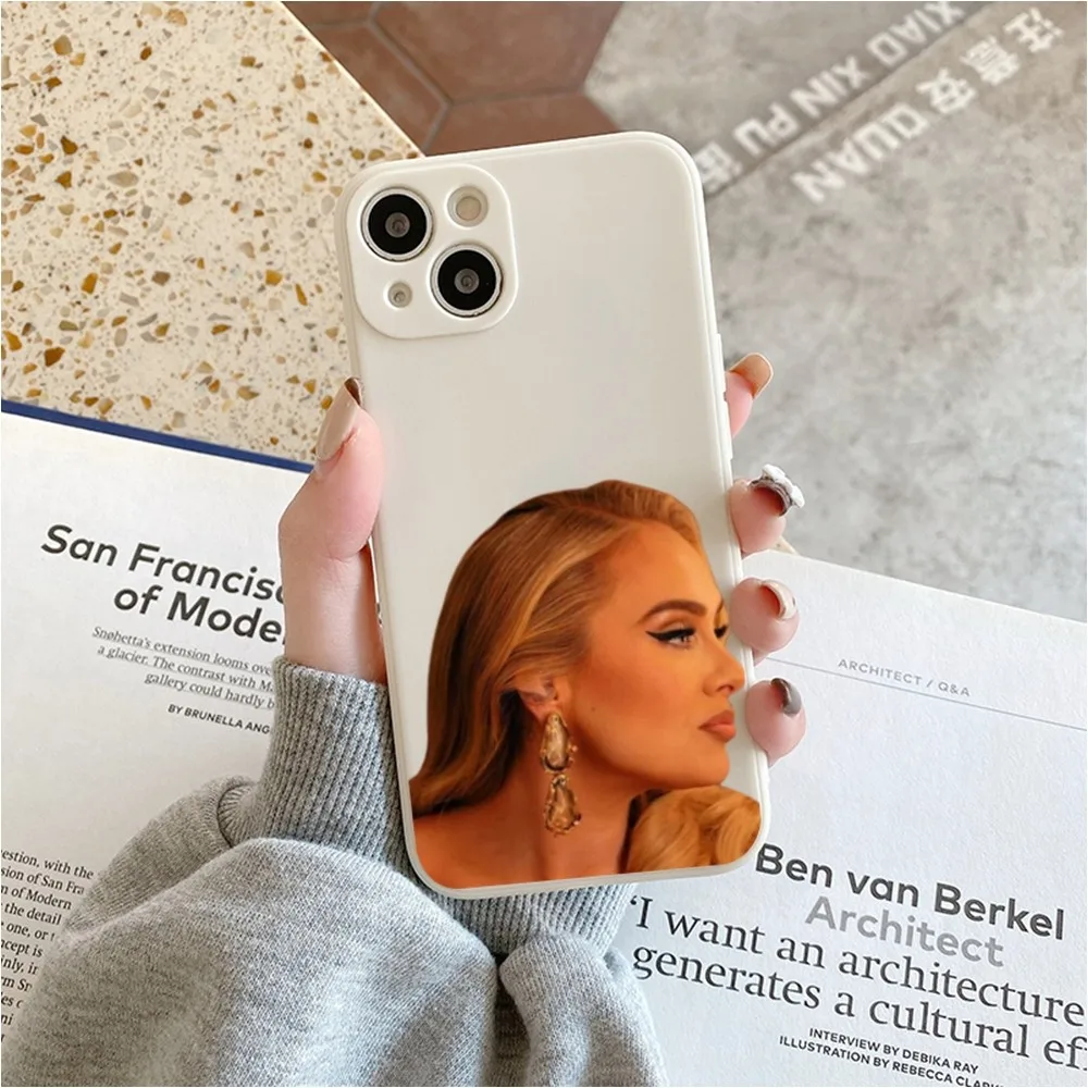 British Singer A-Adele-E Phone Case For Iphone 11 13 14 Pro Max X Xr Xs Max Se2020 12mini White Cover Case