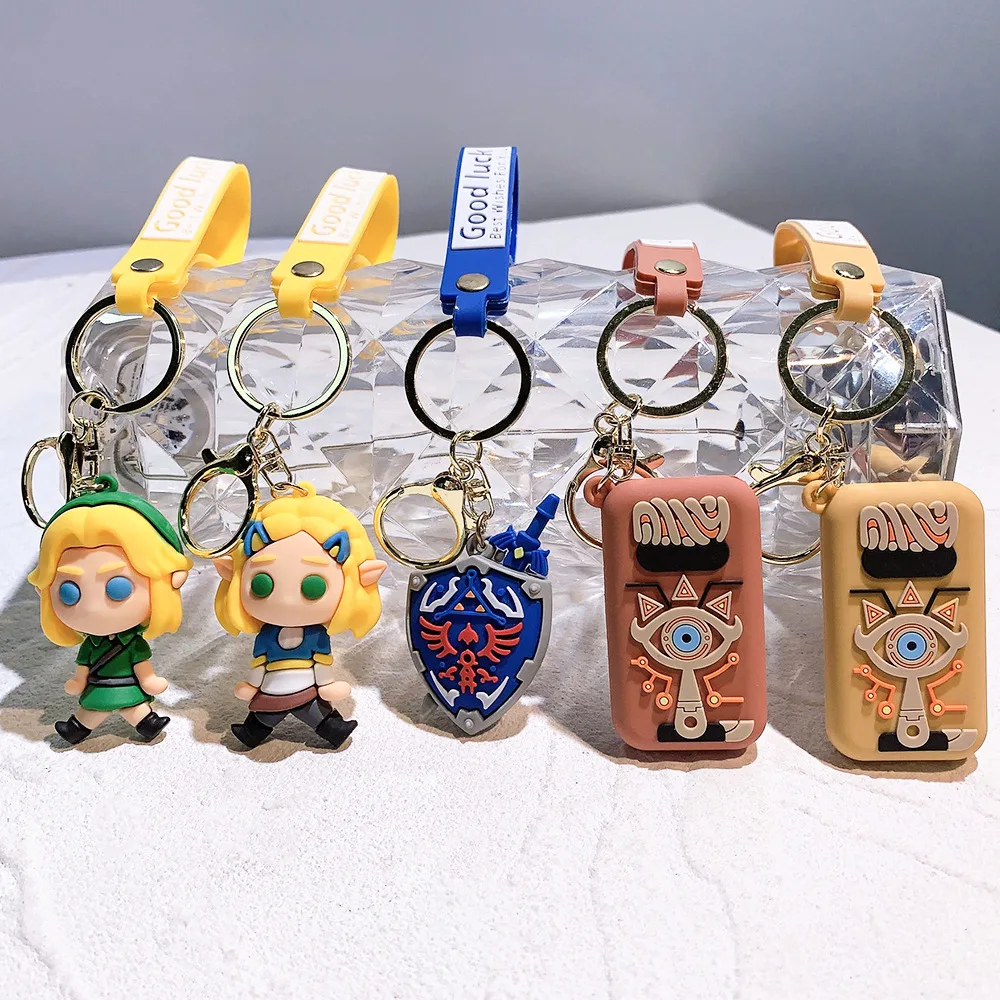 New Zelda Legend Keychain Cartoon Wilderness Breath Owl Shield Doll Keychain Bag Car Key Pendant Jewelry Cute Doll Doll Gift