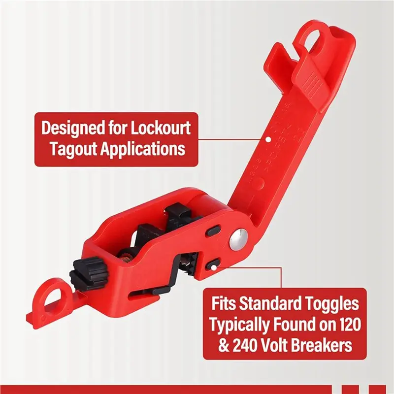 ABLJ Circuit Breaker Lockout, Lockout Tagout Breaker Lock For Standard Single And Double Toggles, Pack Of 24